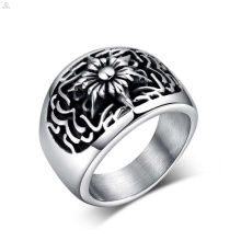 Punk fashion engraved gothic ring, silver gothic jewelry for men